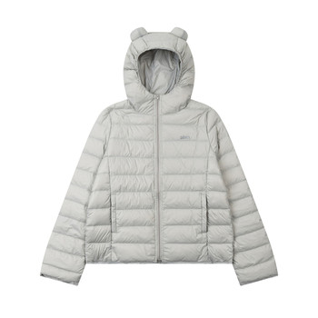 Sweet and cool bear ears hooded 90 velvet ribs down jacket
