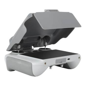 Dji remote control with screen is protected by light shielding cover