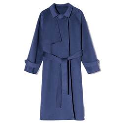 Goodland women's winter double-sided wool coat with mulberry silk, cashmere and wool