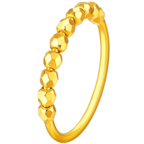 Six Foo Jewelry Trampoline Pearl Gold Ring Womens Gold Ring Glossy Glossy Fashion F95TBGR0004