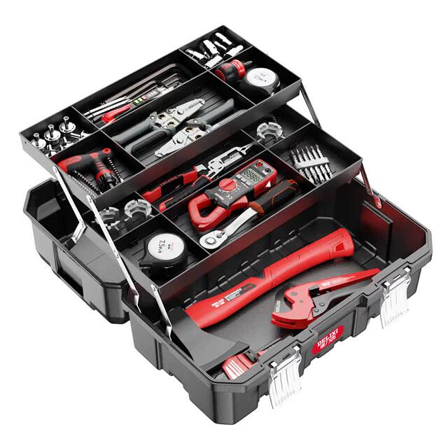 Delixi toolbox industrial grade three-layer folding