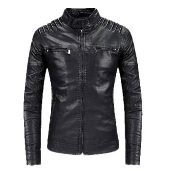 Shilin men's slim leather jacket and leather pants