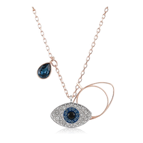 (Self-operated) Swarovski Necklace Devils Eye Crystal Pendant Clavicle Chain Jewelry