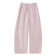 ສີບົວ Scimitar Pants ຂອງແມ່ຍິງ Loose Casual Pants ຂາກ້ວາງ