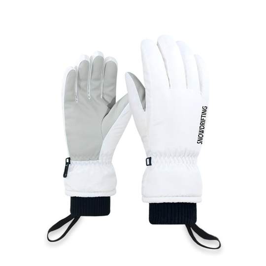 Velvet and thickened cotton couples ski gloves winter for men and women