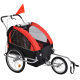 Bicycle rear trailer with baby stroller
