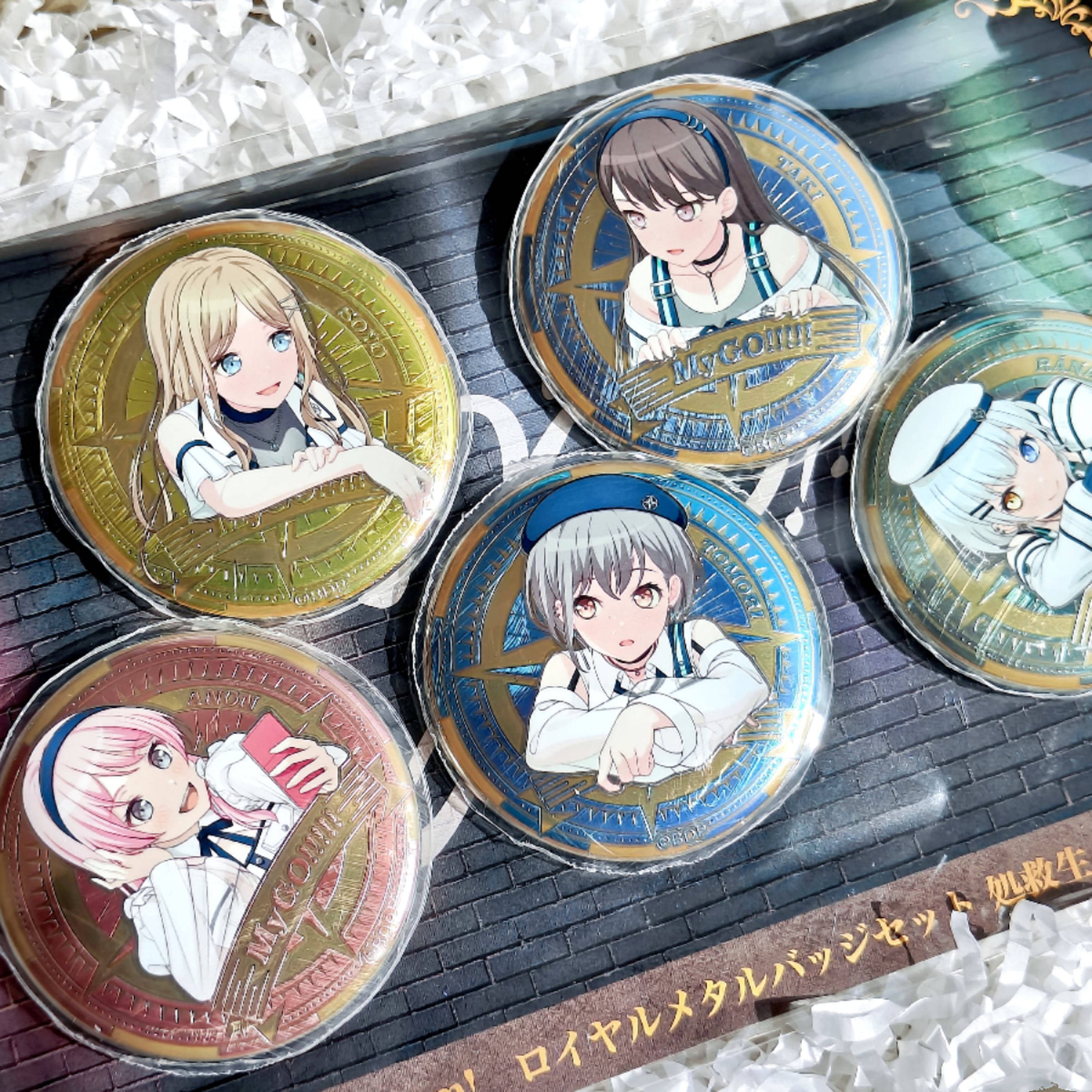 【ของแท้พร้อมสต็อก】ชุดเครื่องหมายโลหะ Bangdream Mygo C104 สำหรับขายในสนาม