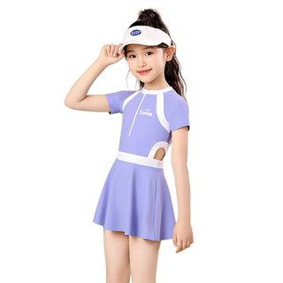 儿童泳衣女孩2025新款女童专业连体泳装中大童速干宝宝防晒游泳衣