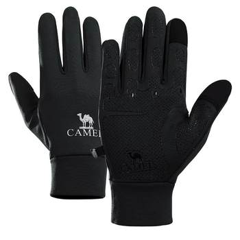 Camel autumn and winter touch screen gloves for windproof and heat storage