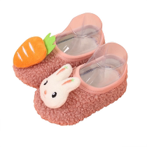 Baby floor non-slip socks baby toddler socks plus velvet thickened socks thick childrens socks winter indoor home shoes and socks