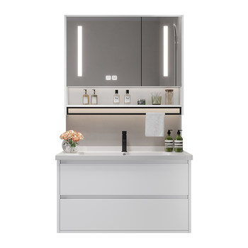Ceramic integrated bathroom cabinet washbasin bathroom cabinet combination