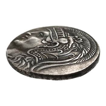 Ancient greek owl athena goddess of wisdom silver coin