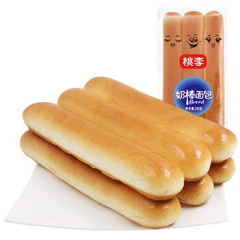 Peach and plum milk thousand-layer toast bread