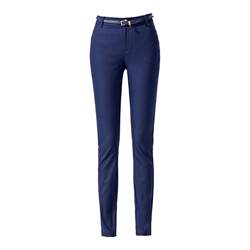 Yiyang Women's Pants Spring Dark Blue Casual Slim Pencil Pants Women's Slim Small Feet High Waist Tailor-made Pants Women's Trousers