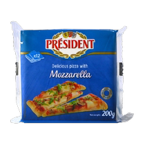 Président (Président) France Importations Massura Pizza Dessin spécial tranche de fromage Fromage 200g