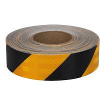 Super strong black and yellow twill reflective stickers highway traffic night anti-collision guardrail end stickers warning column reflective film
