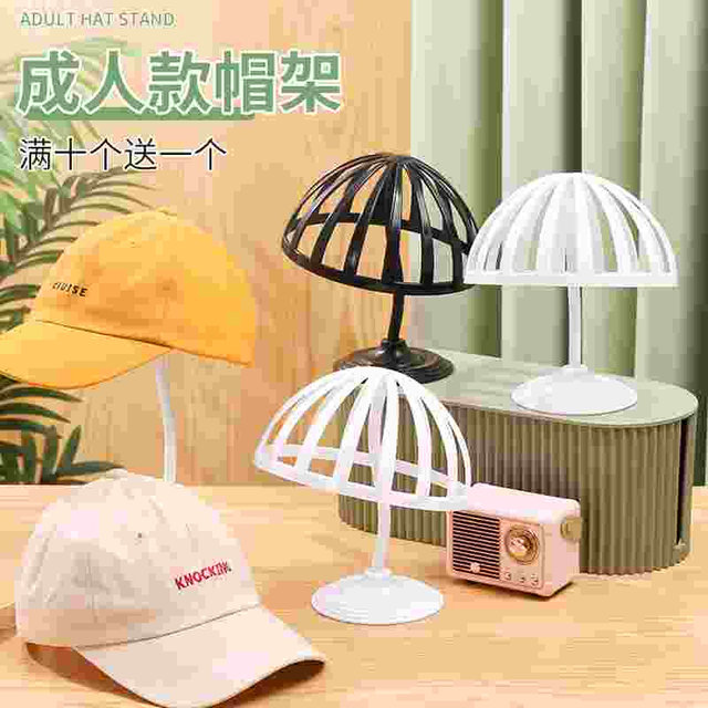 ຫມວກຜູ້ໃຫຍ່ rack hat hollow plastic holder peaked cap display rack black hat support store shelf model bracket props