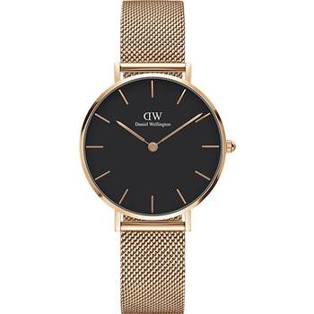 Dw men's watch flowing gold watch metal braided watch strap quartz watch