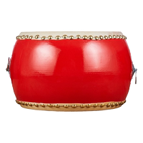 Hall Drum Bull Cuir Tambour tambour à tambour Adulte gros tambour 16 pouces Chinois rouge Gong Tambour tambours de guerre instrumentale Les enfants exécutent des tambours plats