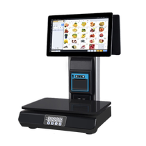 AI intelligent product identification and weighing cash register all-in-one touch screen cashier scale fruit shop deli shop snack shop convenience store fresh food supermarket electronic scale Malatang maocai dual screen cash register