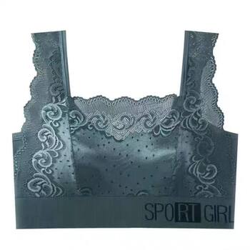 Lace lace strapless underwear women's adjustable beauty vest sports markless bra light and thin integrated steel ringless