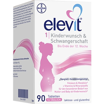 (Self-operated) German Bayer Elevit Pregnancy Active Folic Acid Pregnancy Vitamin 1 Section 90 Tablets Box