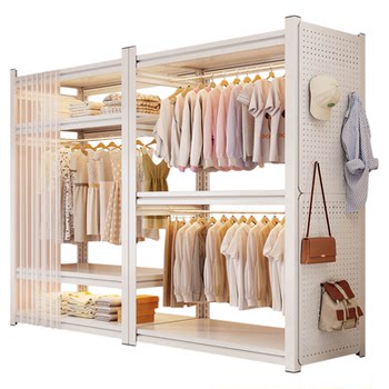 Household/rental room metal angle steel floor wardrobe
