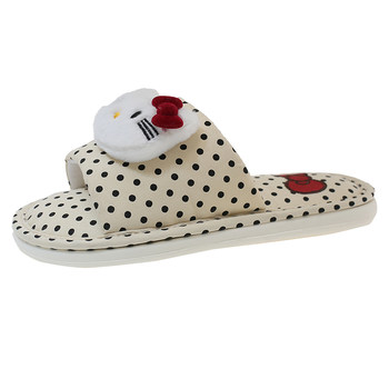 Hellokitty polka dot open cotton slippers
