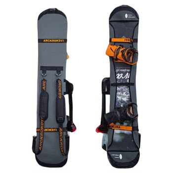 Arckrokdyl ski dumpling leather veneer protective cover flat flower engraved snowboard storage bag ski equipment bag