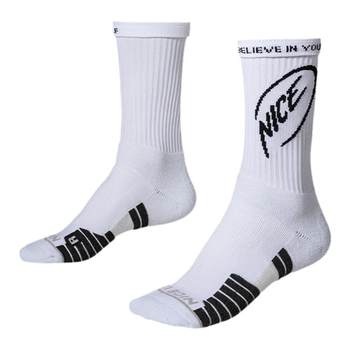 NICEID NICE ໃຫຍ່ LOGO ບ້ວງ elite socks street ball high-top long towel bottom non-slip wrapping socks