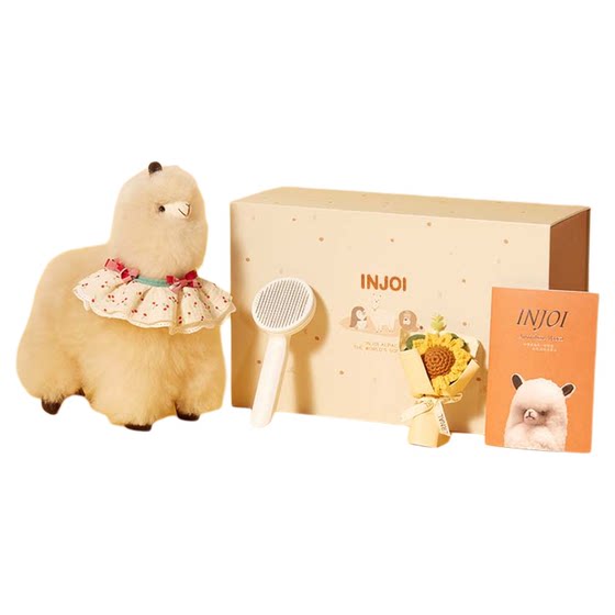 
[Gift box] INJOI Peruvian real alpaca doll gift box set Best friend couple birthday gifts