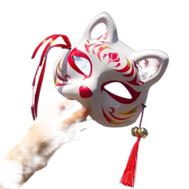 Godly Girl Photo Props Mask Painted Japanese Style Fox Half Face Ancient Style Cat Face Mask Cat Face Mask