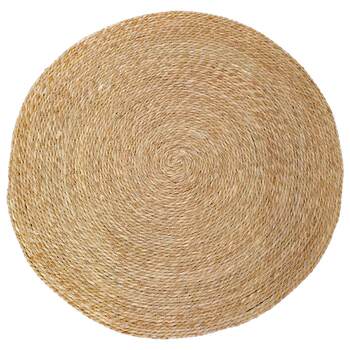 Natural cattail grass mat, round woven carpet, loose feeling, cushion, living room sofa floor mat