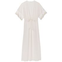 5 fois) Vie translucide de taille translucide Doré Robes Bridal Gown Bridal Wedding Bathrobe Sexy Pyjamas