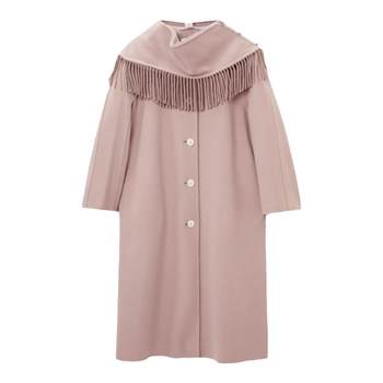 Detachable mid-length wool coat ovv