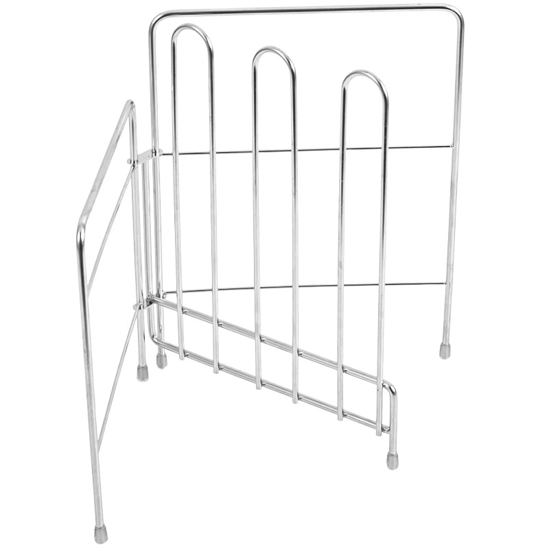 Kitchen 304 stainless steel folding rag rack countertop dishcloth towel drying storage sink cleaning supplies rack