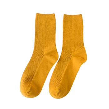 Korean style summer socks retro mid-tube socks piled up socks