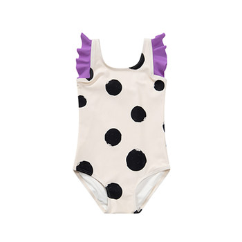 Happynocnoc sun protection breathable one-piece swimsuit ສາມຫຼ່ຽມພິມຊຸດລອຍນ້ໍາເດັກນ້ອຍ