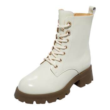 Hassen spring and autumn new british square heel round toe martin boots short strap fashion women's boots ha222502