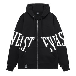 Everlast Sports Fitness Velvet Jacket Autumn and Winter New Large Logo Hooded Sweatshirt Boxer Hoodie