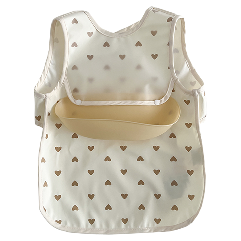 Children's bib, cute cartoon style baby food bag