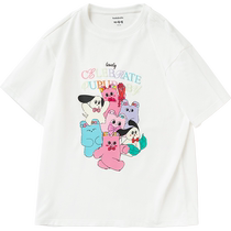 Balabala childrens long-sleeved T-shirt 2024 new spring round neck childrens clothing striped tops for big boys and girls