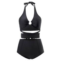 Junior Qi ຕົ້ນສະບັບ hot girl strap bikini high waist retro cool queen style niche high-end women swimsuit