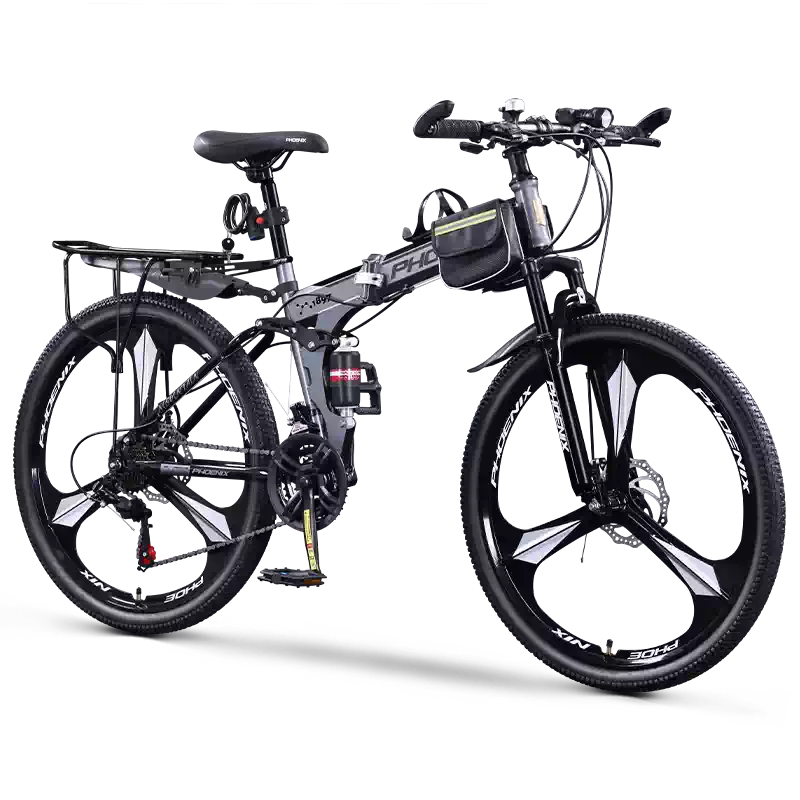 成人便携越野减震山地车双碟刹变速自行车27.5英寸铝合金车架