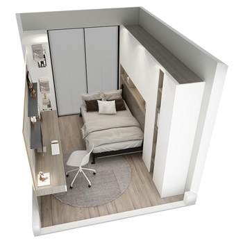 Quanyou whole house customized tatami bed and wardrobe integrated