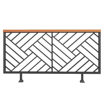 铁艺实木楼梯扶手阳台护栏走廊围栏飘窗栏杆室内家用阁楼装饰简约