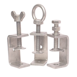 304 stainless steel tiger clamp clamp U-shaped C-shaped clamp steel pipe square clamp hand-tightened lifting ring clamp