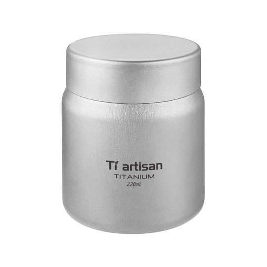 钛工匠纯钛静音茶叶罐户外茶叶盒随身旅行储茶罐密封钛合金储茶仓
