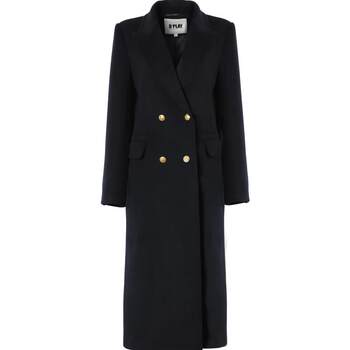 Dplay navy blue long shoulder coat