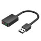 USB external sound card to audio headphone port driver-free